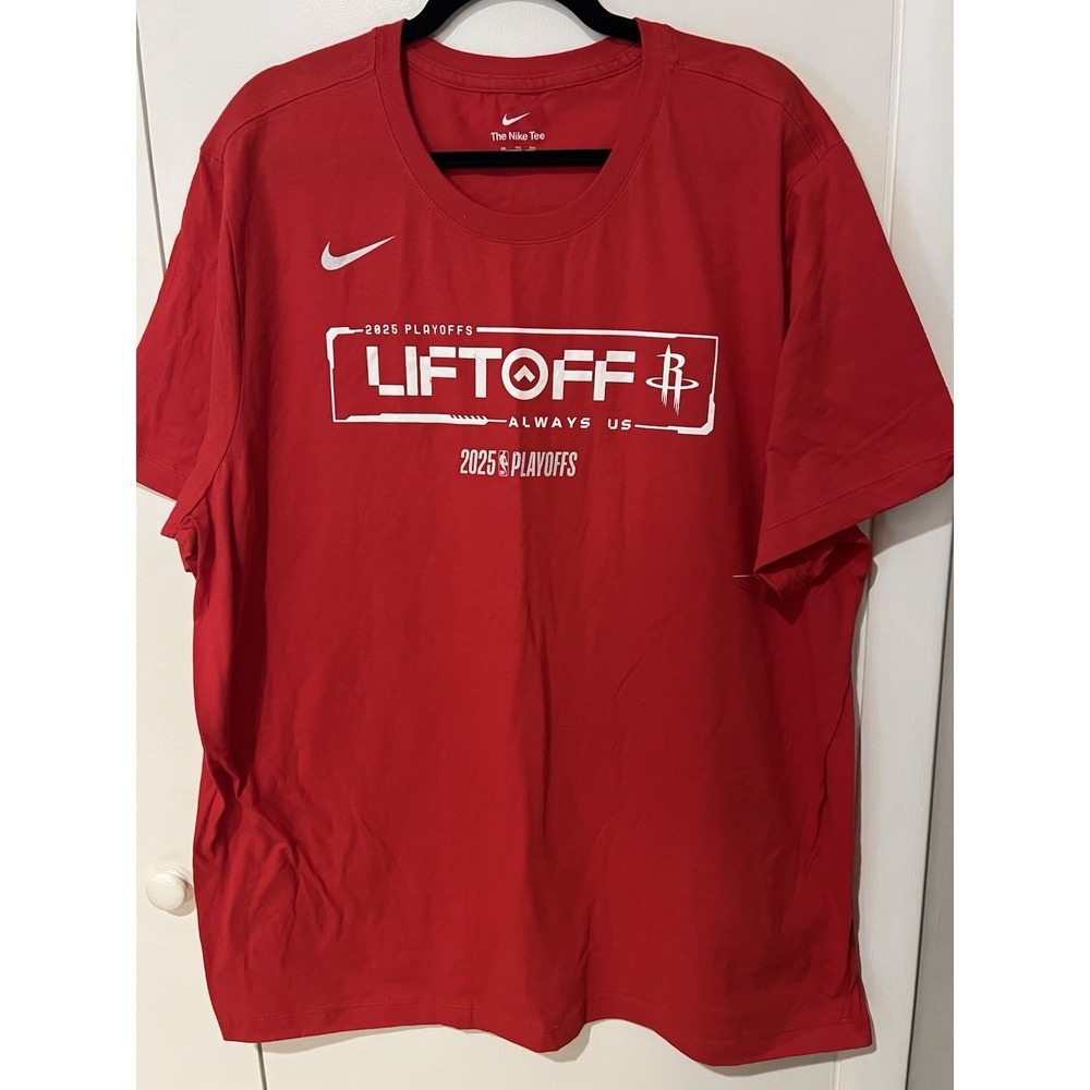 NWOT Houston Rockets Nike 2025 Playoff Tshirt Size XXL Red Tee Basketball‎
